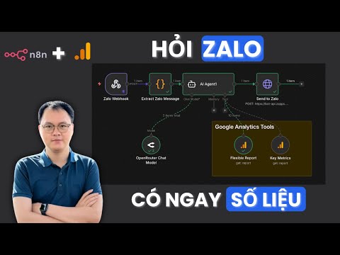 Hướng dẫn workflow n8n: AI Agent Truy vấn Google Analytics trực tiếp từ Zalo