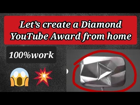 Building diamond youtube play button with cement/how to make a diamond play button/