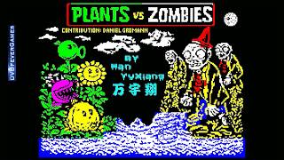 PLANTS VS ZOMBIES (Jet Set Willy-type game) - 48K ZX Spectrum 2026 Homebrew game! - DVDfeverGames