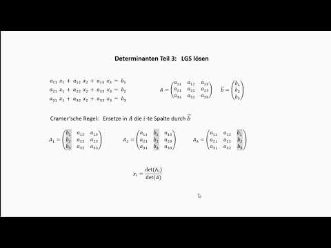 Determinanten: LGS lösen mit der Cramer'schen Regel