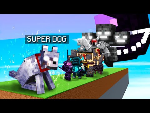Super Dog vs ALL MINECRAFT OP MOBS BOSSES