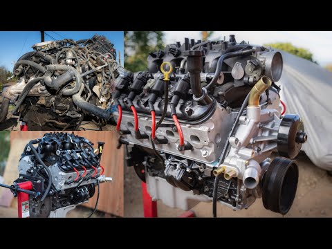 BUILDING A $250 JUNKYARD CHEVY LS IN 12 MINUTES! - 500HP ENGINE REBUILD TIMELAPSE