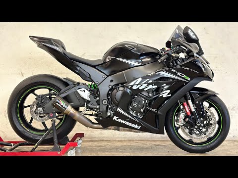 Kawasaki Zx10rr 2017 Exhaust sound Austins racing GP1R slip on