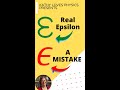 Why Physicists Use 2 forms of Epsilon #shorts