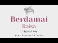 Berdamai - Raisa (Original Key Karaoke) - Piano Instrumental Cover with Lyrics