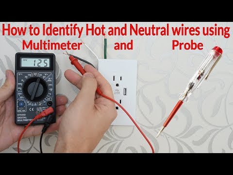 How to Identify Hot, Neutral and Ground Wires using Digital Multimeter and Probe