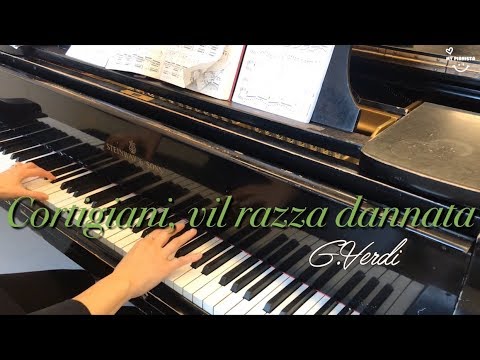 Cortigiani, vil razza dannata, Rigoletto, Piano accompaniment, Opera karaoke