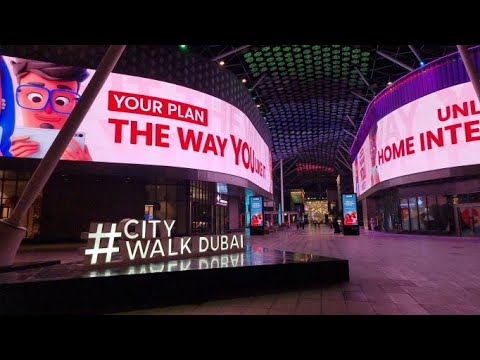 Dubai walk: Explore City Walk Shopping Mall to Burj Khalifa Dubai Mall via Coca Cola Arena