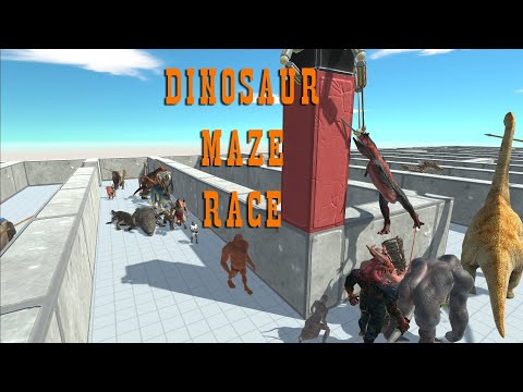 DINOSAUR MAZE RACE PART 2 - Animal Revolt Battle Simulator