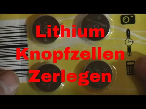 Lithium Knopfzellen Batterien zerlegen - eflose #755