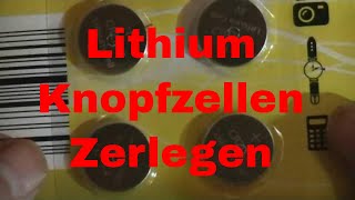 Lithium Knopfzellen Batterien zerlegen - eflose #755