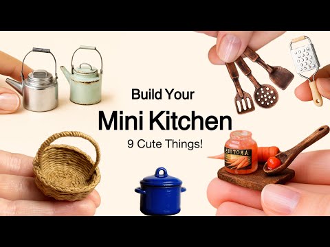 9 Easy Miniature Kitchen DIYs for Dollhouses 🏠✨ | Cute Cardboard Crafts That Look Real!