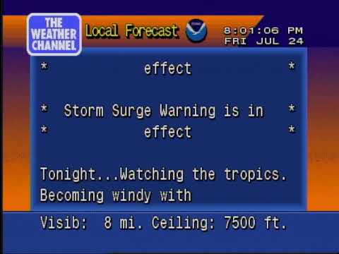 WeatherStar 4000 and TS Hanna (Rockport, TX | 7/24/20 | 8:00 PM)