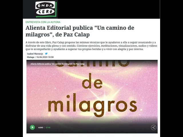 Vídeo relacionado con Un camino de milagros: Cómo vivir en paz y disfrutar de tu existencia (Alienta)