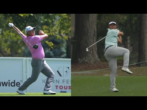 Carl Yuan has one of the most unique swings/range sessions in pro golf