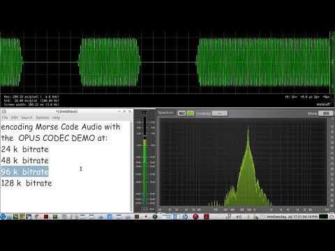 Encoding Morse Code Audio Tones with the Opus Audio Codec - what OPUS bitrate is best for CW ?