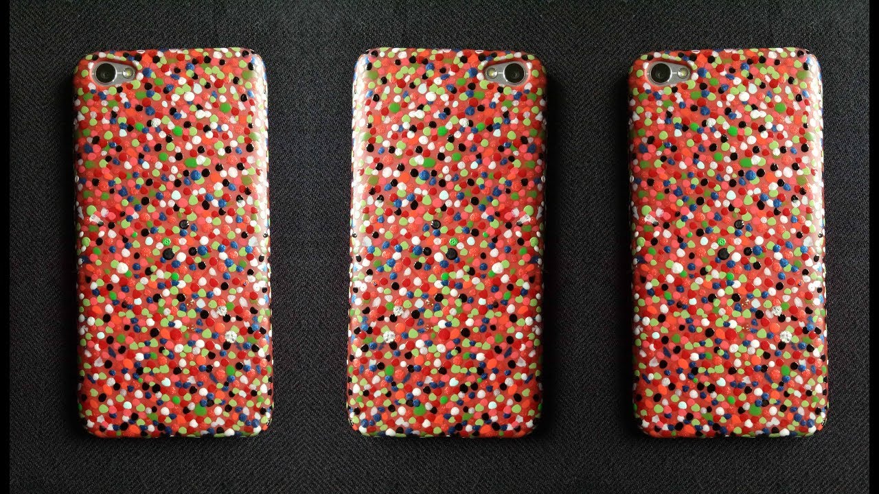 Multi Color Mobile Cover Decoration | Easy Phone Case Design DIY