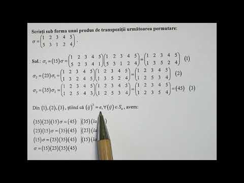 1-5 Exercitii - Scrierea unei permutari ca un produs de transpozitii - LNE