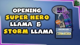 Fortnite - Opening 1 Super Hero Llama &amp; 1 Storm Llama - Legendary Ninja!