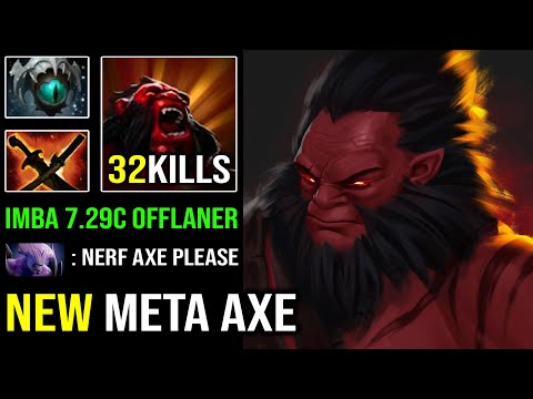 NEW AXE META Crazy Spin 32Kills Delete Anyone From Offlane with Aghanim Shard & Skadi DotA 2