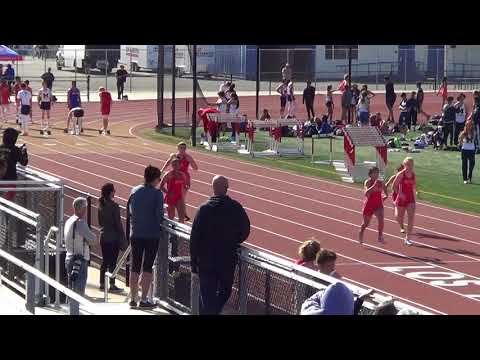 JVG 100m Heat 2 vs Marina 4-12-18 - Los Alamitos Girls