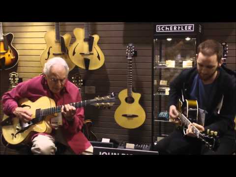 John Pisano and Mark Hadley - Eastman Guitar Booth NAMM 2012