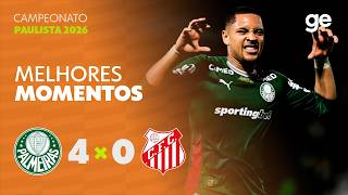 PALMEIRAS 4 X 0 CAPIVARIANO | MELHORES MOMENTOS | QUARTAS | CAMPEONATO PAULISTA 2026 | ge.globo