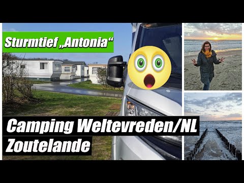 Camping Weltevreden - Zoutelande - Zeeland/ NL - Sturmtief Antonia - Adria Compact Supreme DL