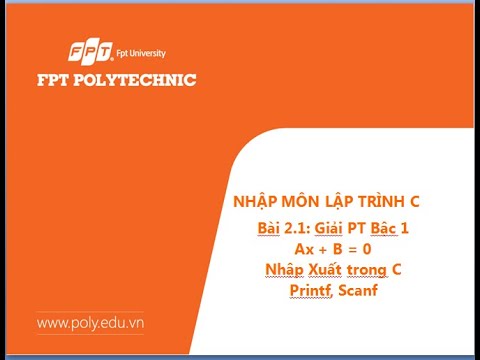 C: Bài 2.1 Giải phương trình bậc 1