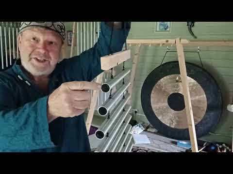 Dragon Frequency set of 9 C Major Pentatonic swing chimes.