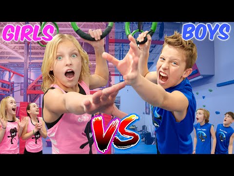 Girls vs Boys! Super Ninja Challenge!