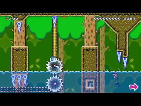 Super Mario Maker 2 Kaizo: Walk on the Ocean-7KB-7GF-T7G