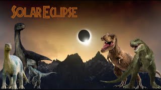 Rexy and his pals watch the solar eclipse.
