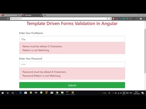 Angular 5 Tutorials in Hindi 26 Form Validation in Angular 4 5 6 in Hindi Template Driven Forms