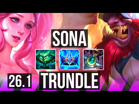 SONA & Ezreal vs TRUNDLE & Yunara (SUP) | 10k gold comeback | KR Challenger | 26.1