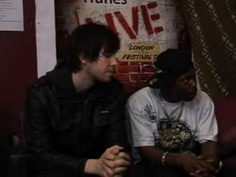 Dizzee Rascal and Calvin Harris backstage at iTunes with Yannick