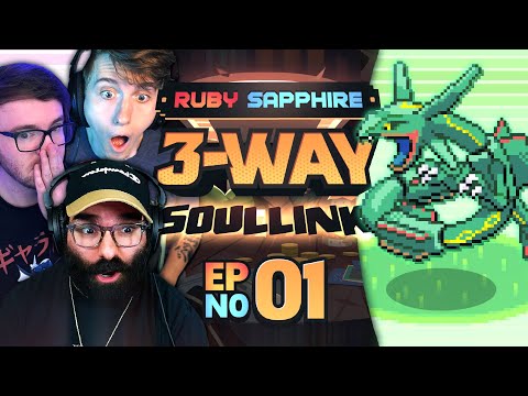 OUR HARDEST CHALLENGE YET! • Pokémon Ruby & Sapphire 3-Way Soul Link • Part 01