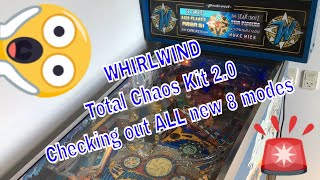 1st Gameplay video Whirlwind Pinball Total Chaos Kit 2.0 Pedretti Gaming, checking out ALL 8 modes