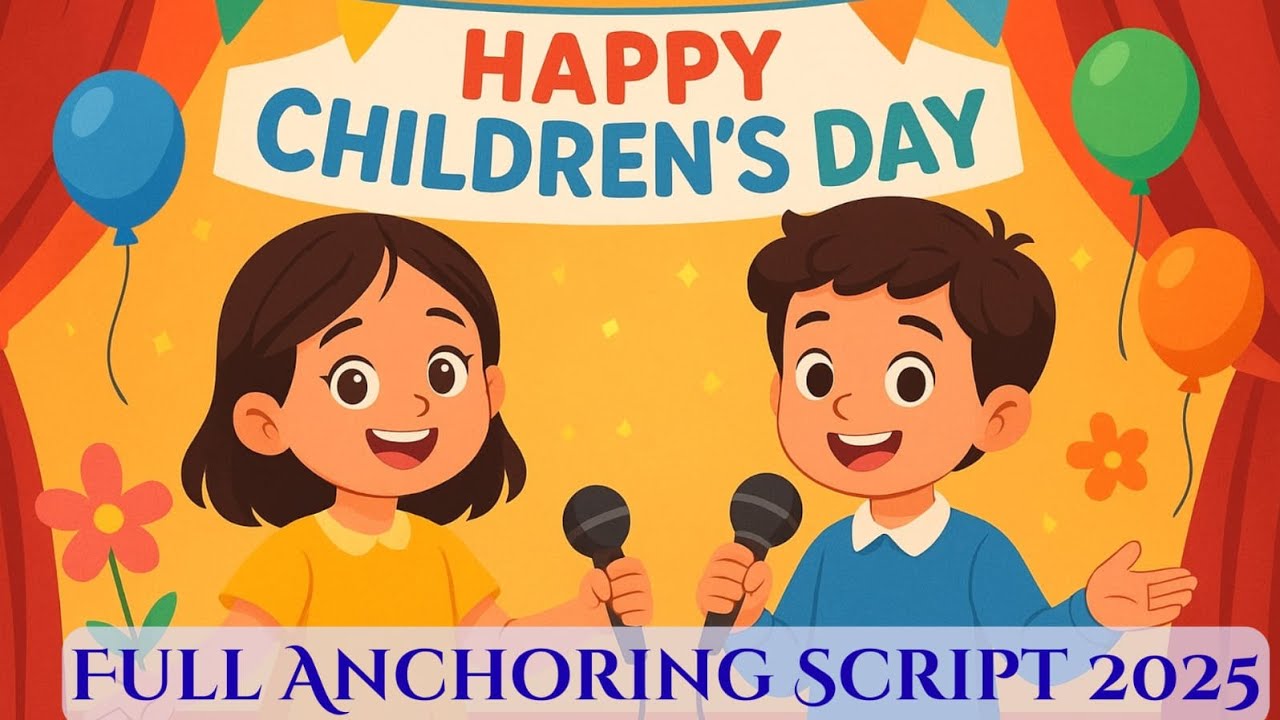 Full Anchoring Script for Children’s Day Celebration 14 November in English| Children’s Day Script