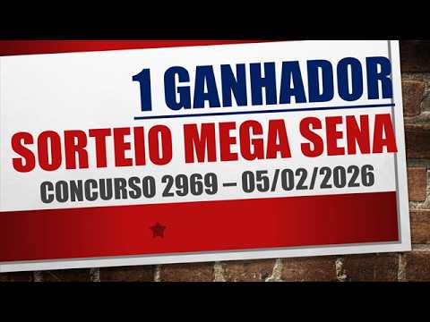 1 WINNER | MEGA SENA RESULT 05/02/2026 CONTEST 2969