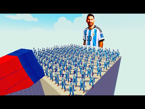 100x LEONEL MESSI + GIANT vs 2x EVERY GOD - Totally Accurate Battle Sımulator TABS