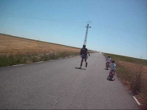En bici y patines
