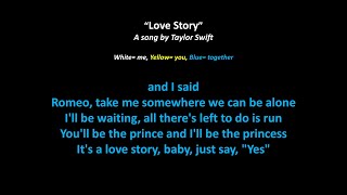 Download lagu Love Story (Karaoke Duet) | Yellow = You | White = Me | Blue = Together mp3 Download lagu Love Story (Karaoke Duet) | Yellow = You | White = Me | Blue = Together mp3