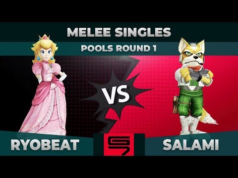 Ryobeat vs salami - Melee Singles: Pools R1 Winners Semifinals - Genesis 7 | Peach vs Fox