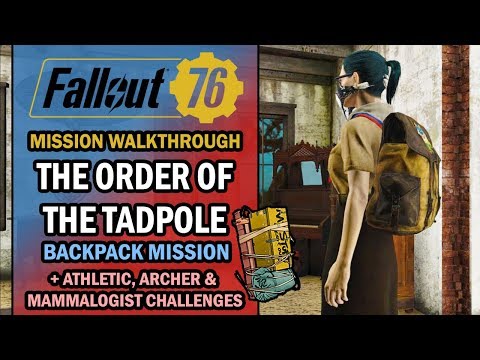 Fallout 76 - Side Mission Walkthrough - The Order of the Tadpole - Backpack Quest