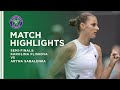 Karolina Pliskova vs Aryna Sabalenka | Semi-Final Highlights | Wimbledon 2021