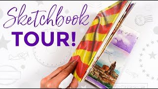 DIY Sketchbook Tour in Watercolor Painting!