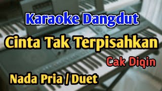 Download lagu CINTA TAK TERPISAHKAN - KARAOKE || NADA PRIA / DUET || Cak Diqin || Audio HQ || Live Keyboard mp3