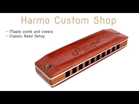 Custom harmonica | Harmo Custom Shop Walnut comb and covers Classic reed Setup || Harmo Harmonicas