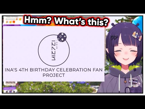 Ina reacts to the birthday gift from the Takodachis